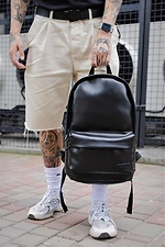 Large black youth backpack with laptop compartment and external pocket - Зображення 2