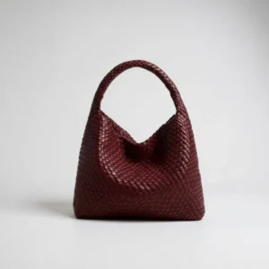 Berry Weave Tote with Removable Zip Top Pouch