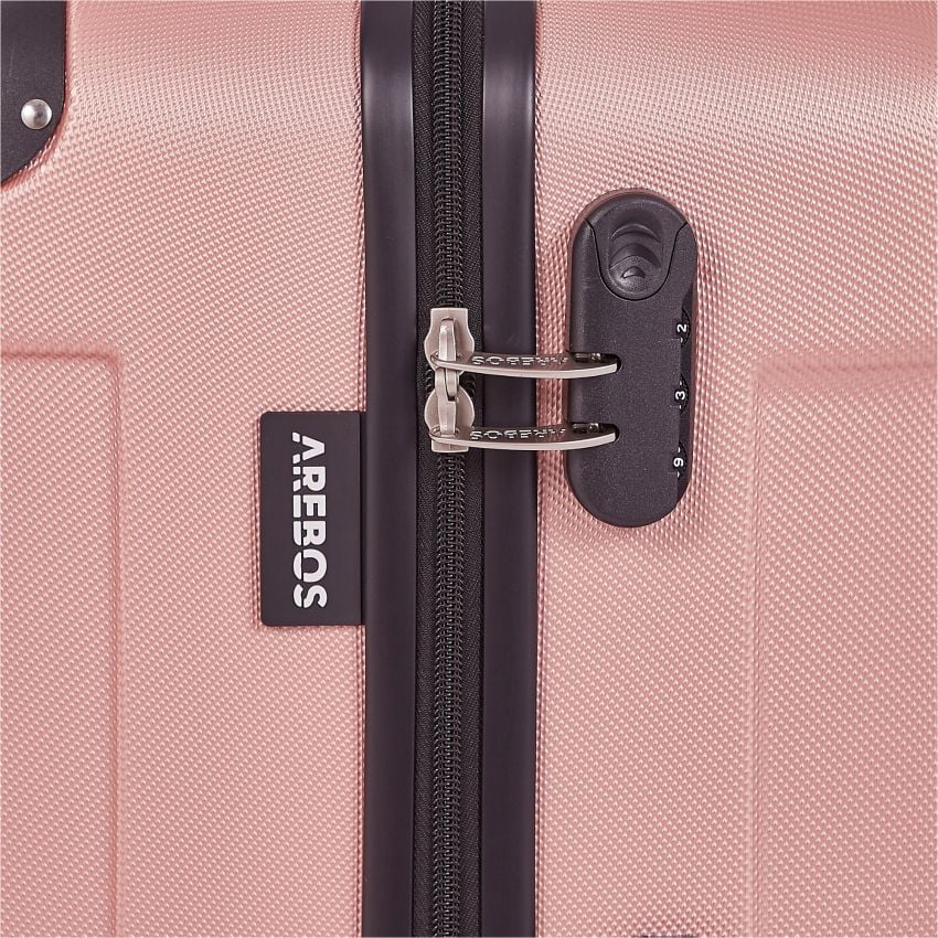 Set of 3 Rose Gold Travel Suitcases - Зображення 4